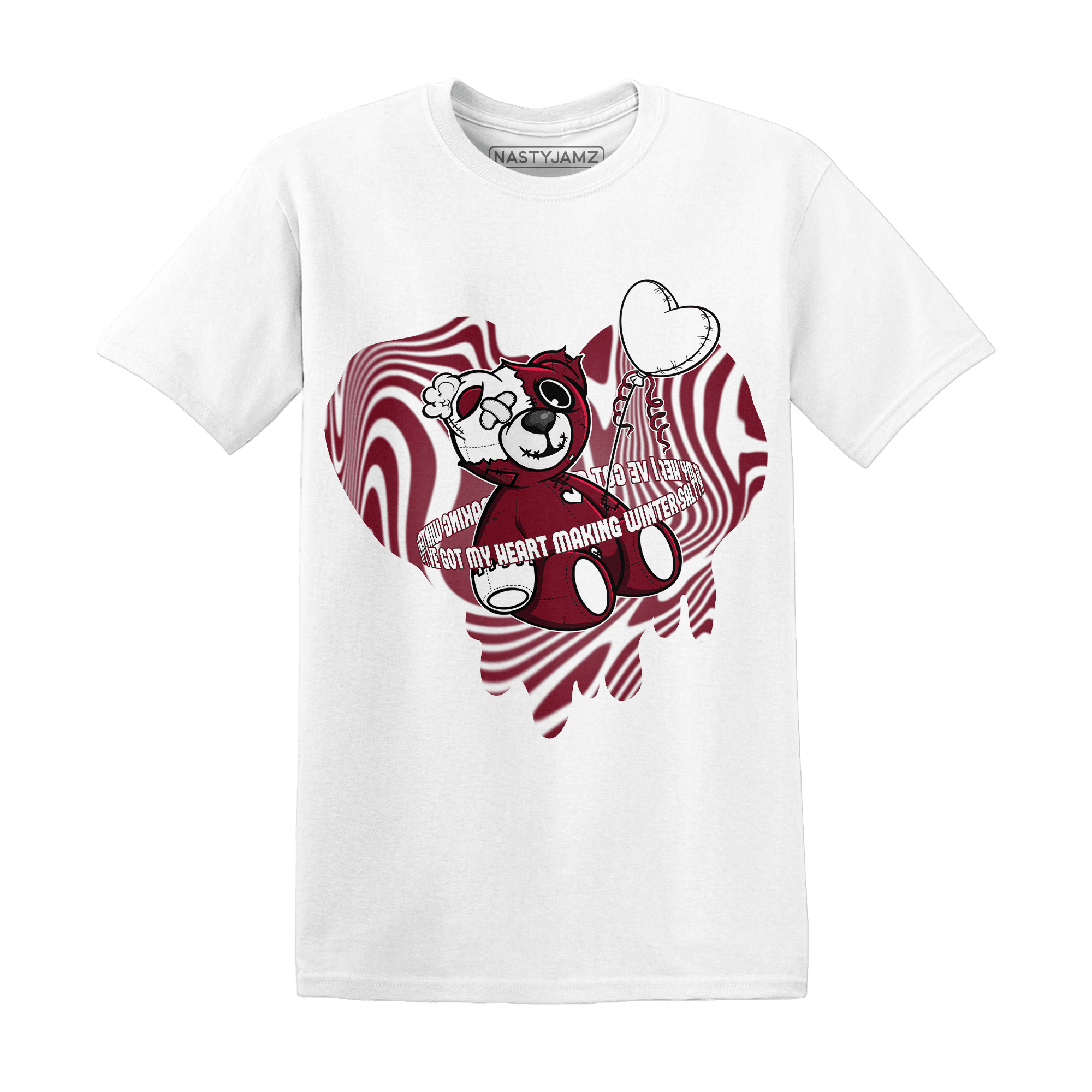 High White Team Red 1s T Shirt Match BER Winter - NastyJamz