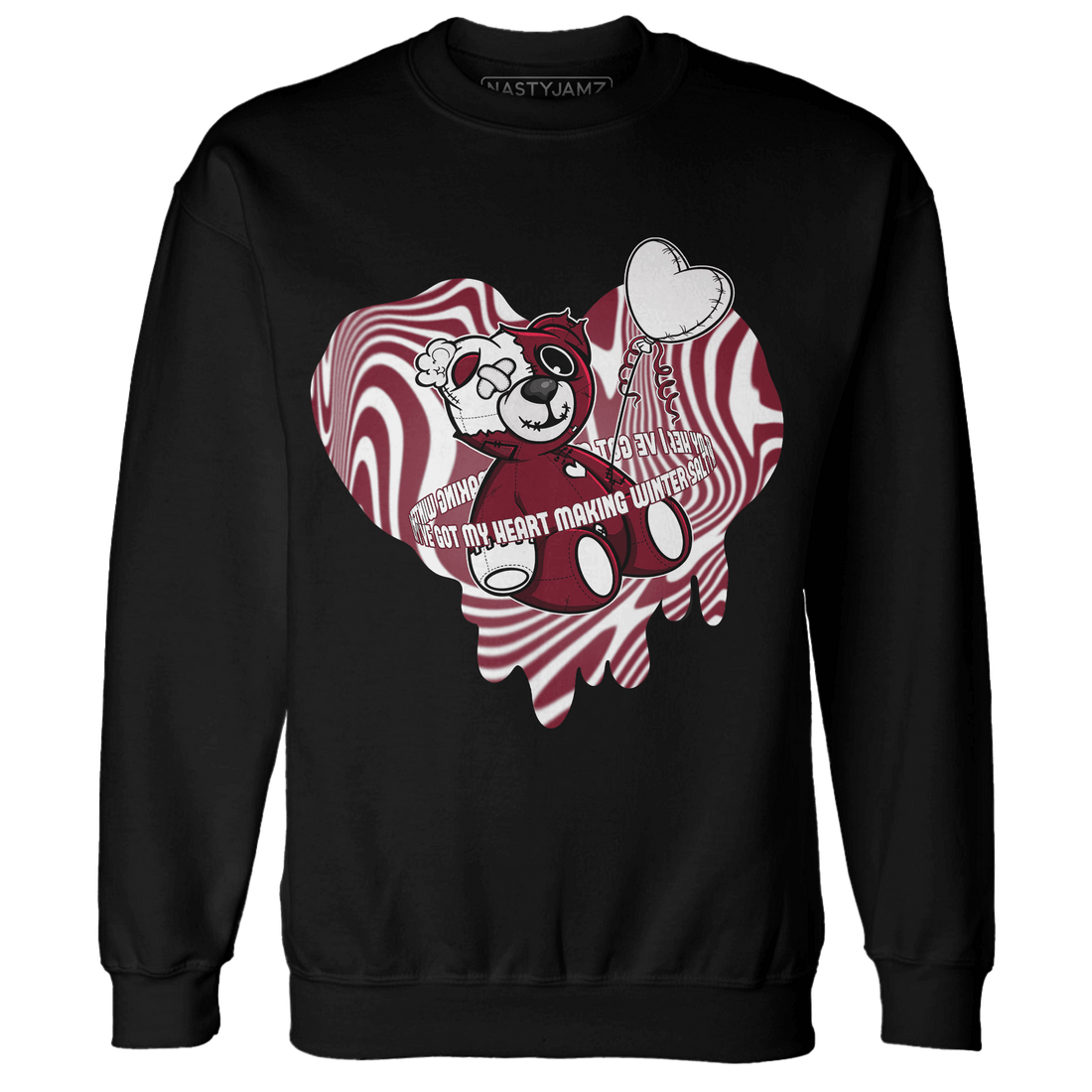 High White Team Red 1s Sweatshirt Match BER Winter - NastyJamz