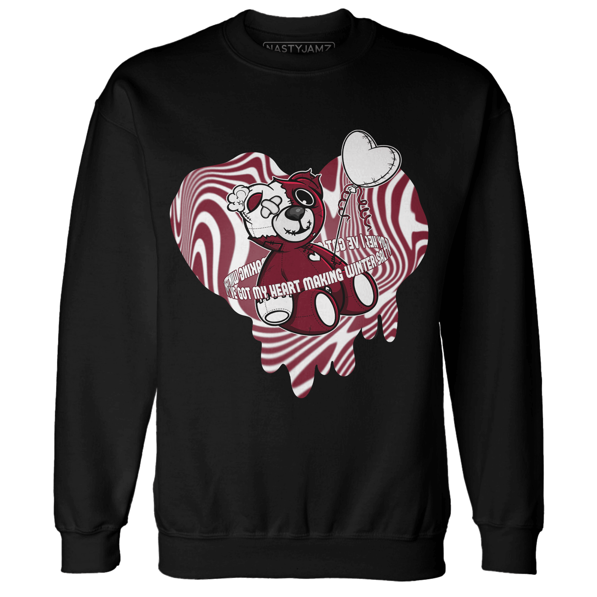 High White Team Red 1s Sweatshirt Match BER Winter - NastyJamz