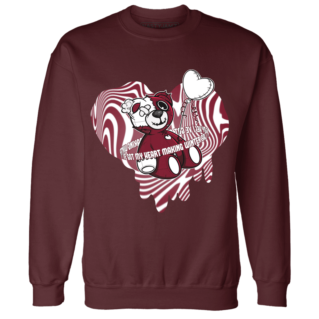 High White Team Red 1s Sweatshirt Match BER Winter - NastyJamz