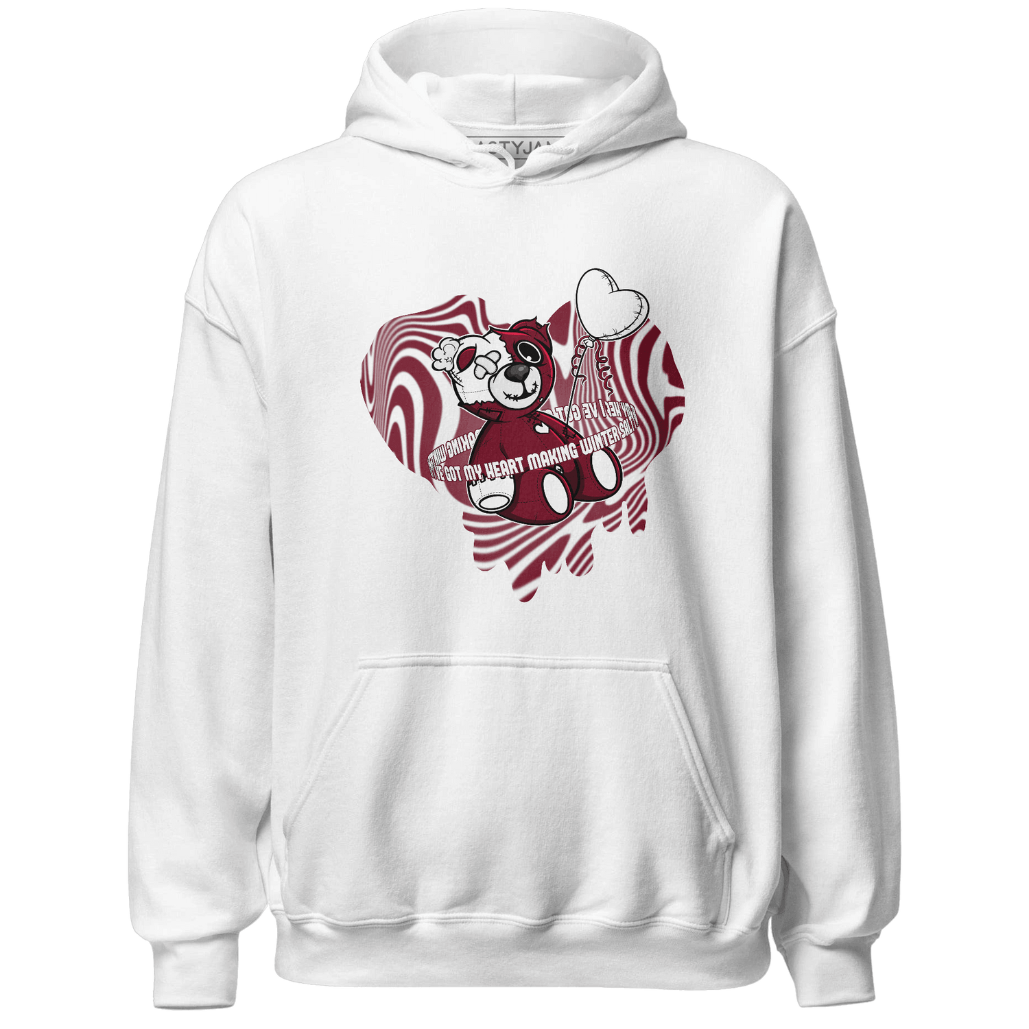 High White Team Red 1s Hoodie Match BER Winter - NastyJamz