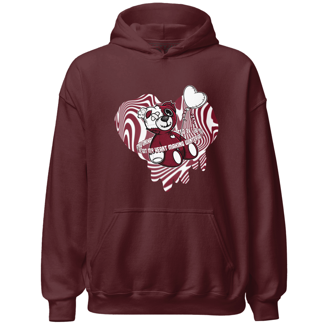 High White Team Red 1s Hoodie Match BER Winter - NastyJamz