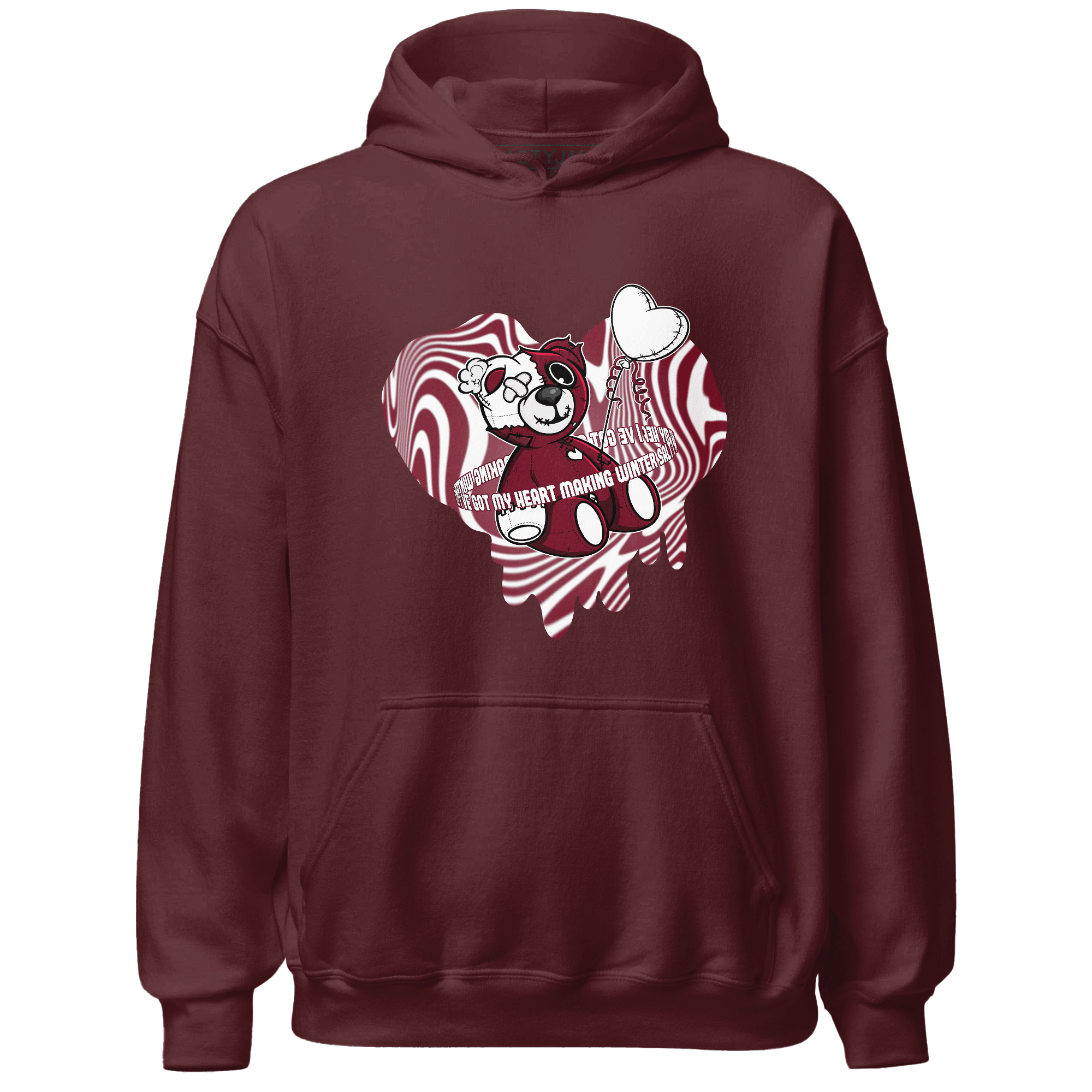 High White Team Red 1s Hoodie Match BER Winter - NastyJamz