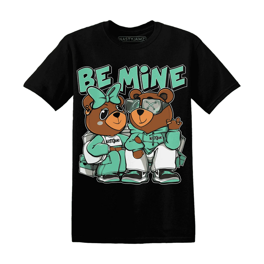 High-OG-Green-Glow-1s-T-Shirt-Match-Be-Mine-BER