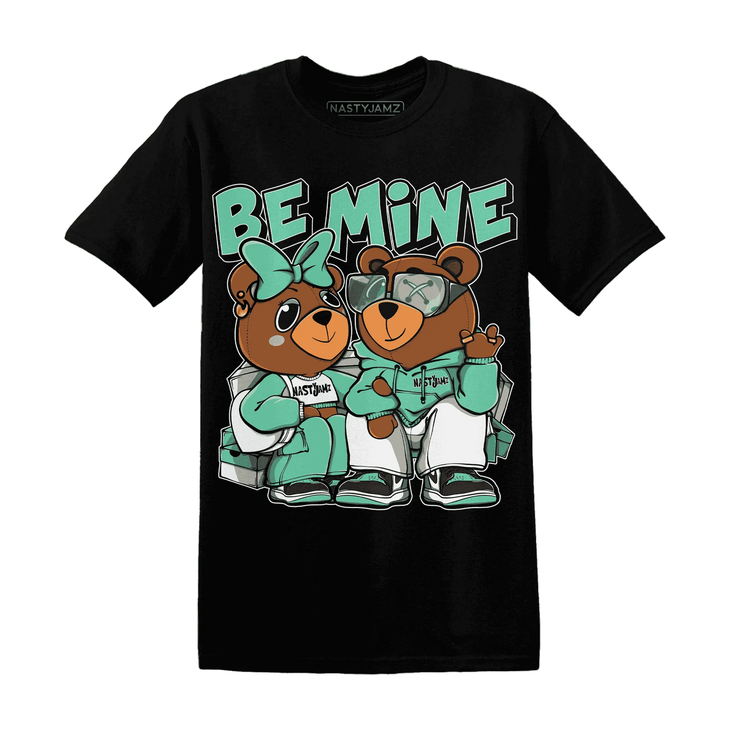 High-OG-Green-Glow-1s-T-Shirt-Match-Be-Mine-BER