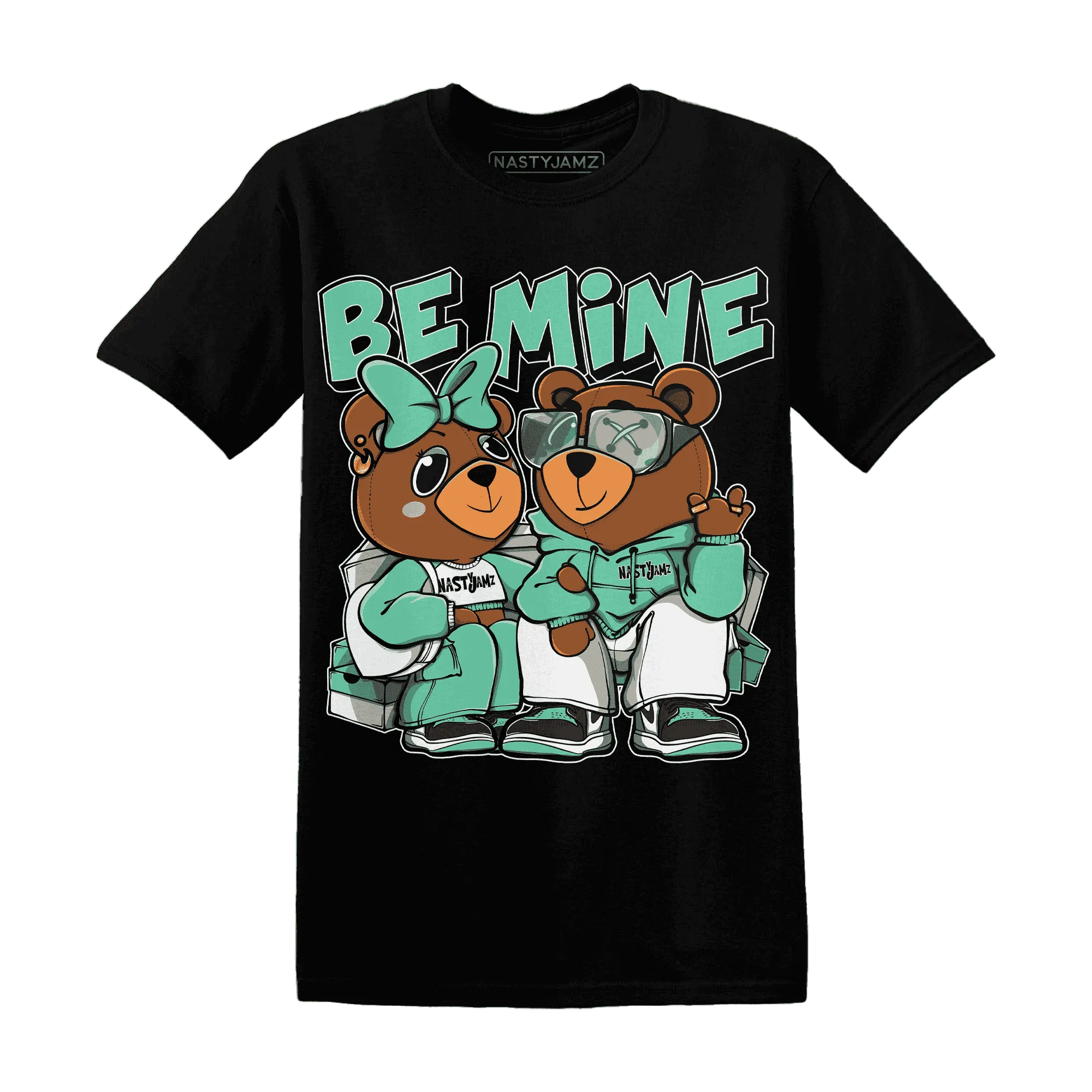 High-OG-Green-Glow-1s-T-Shirt-Match-Be-Mine-BER