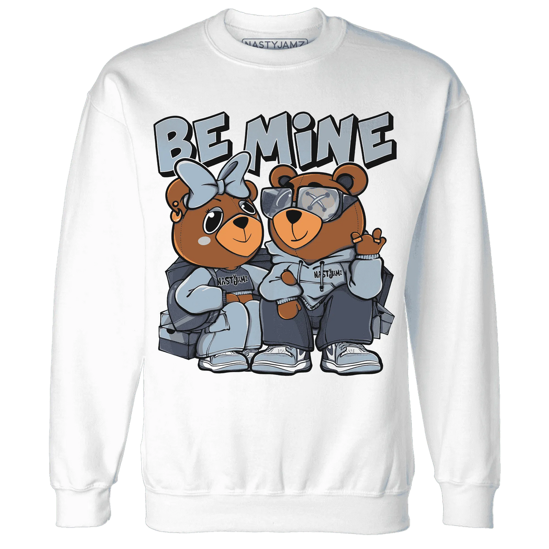Mid-Diffused-Blue-Grey-1s-Sweatshirt-Match-Be-Mine-BER