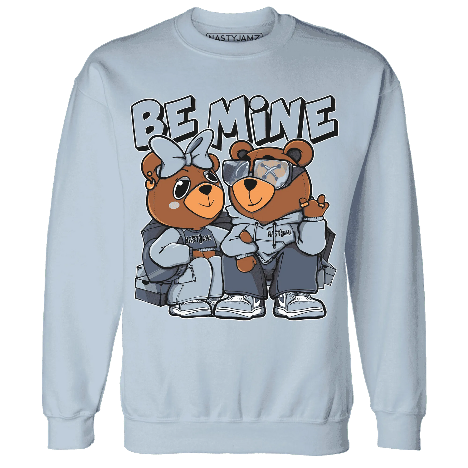 Mid-Diffused-Blue-Grey-1s-Sweatshirt-Match-Be-Mine-BER