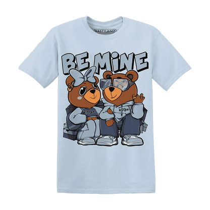 Mid-Diffused-Blue-Grey-1s-T-Shirt-Match-Be-Mine-BER