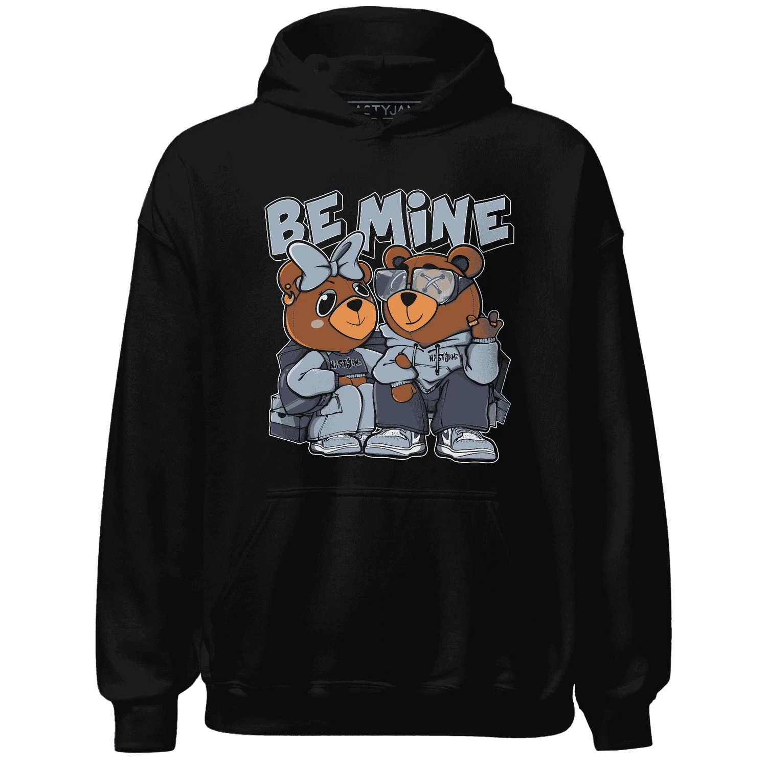 Mid-Diffused-Blue-Grey-1s-Hoodie-Match-Be-Mine-BER