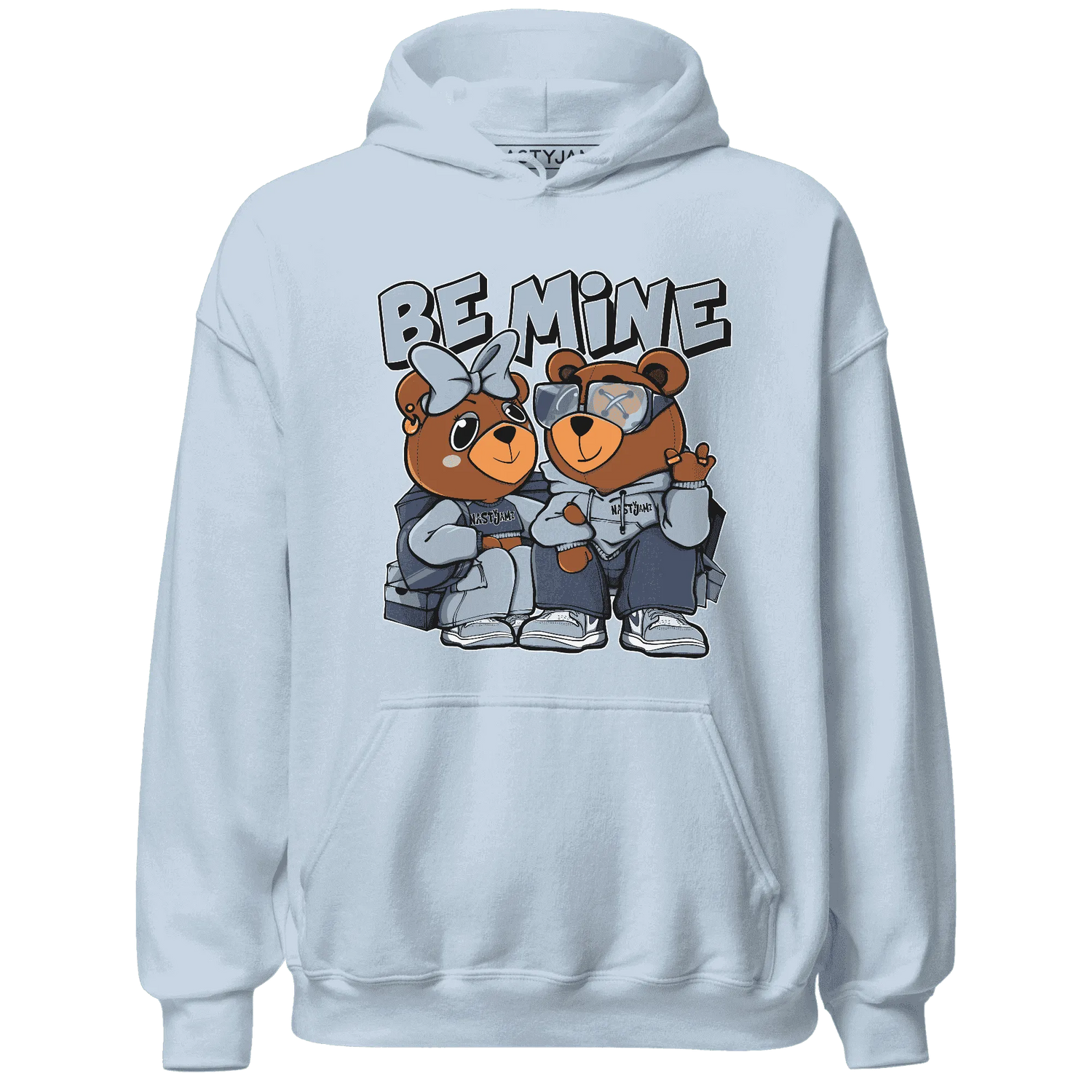 Mid-Diffused-Blue-Grey-1s-Hoodie-Match-Be-Mine-BER
