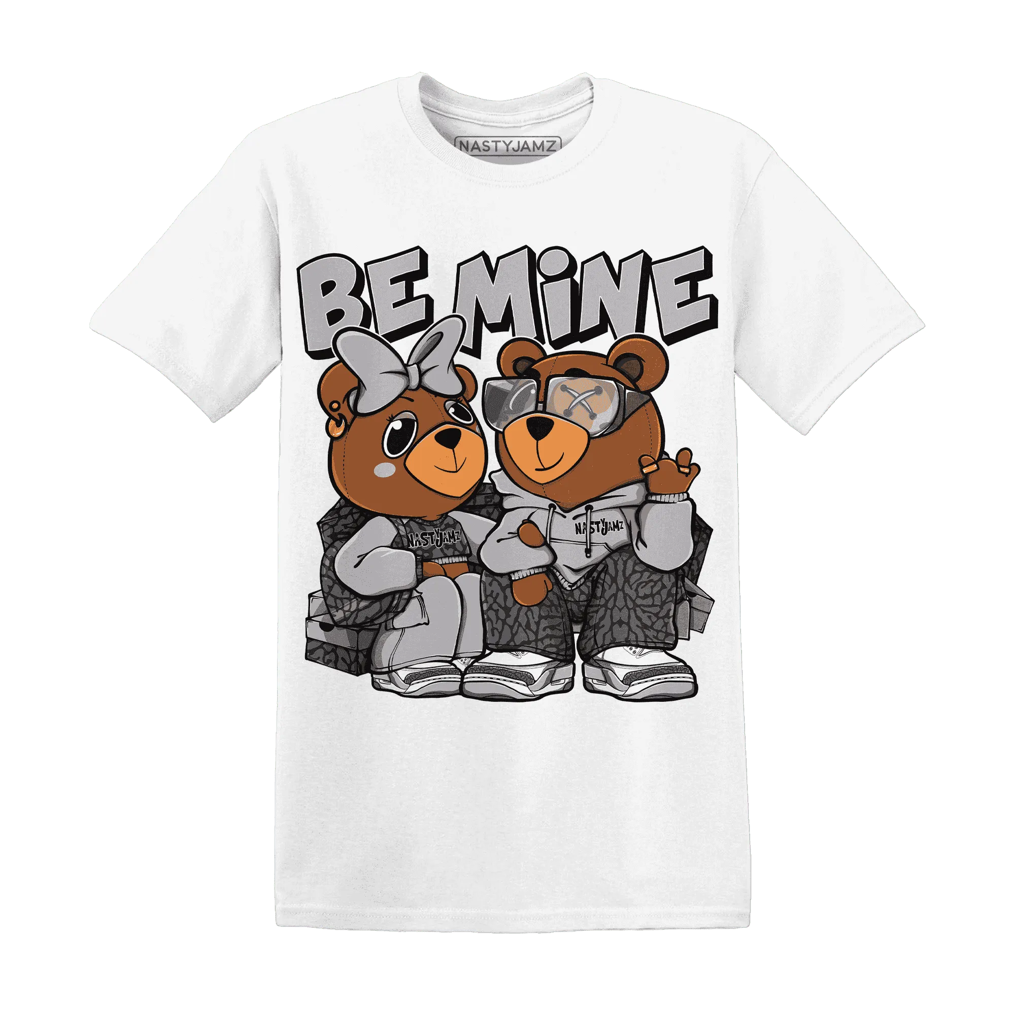 Cement-Grey-3s-T-Shirt-Match-Be-Mine-BER