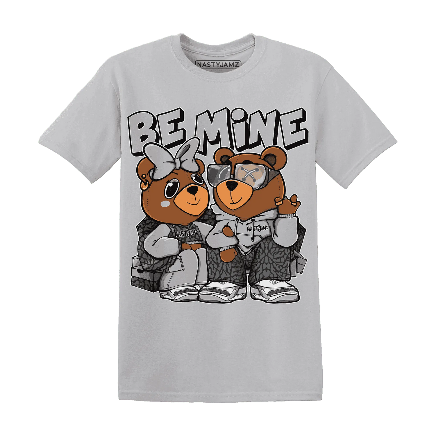 Cement-Grey-3s-T-Shirt-Match-Be-Mine-BER