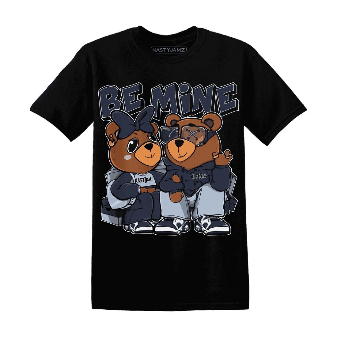 White-Navy-6s-T-Shirt-Match-Be-Mine-BER