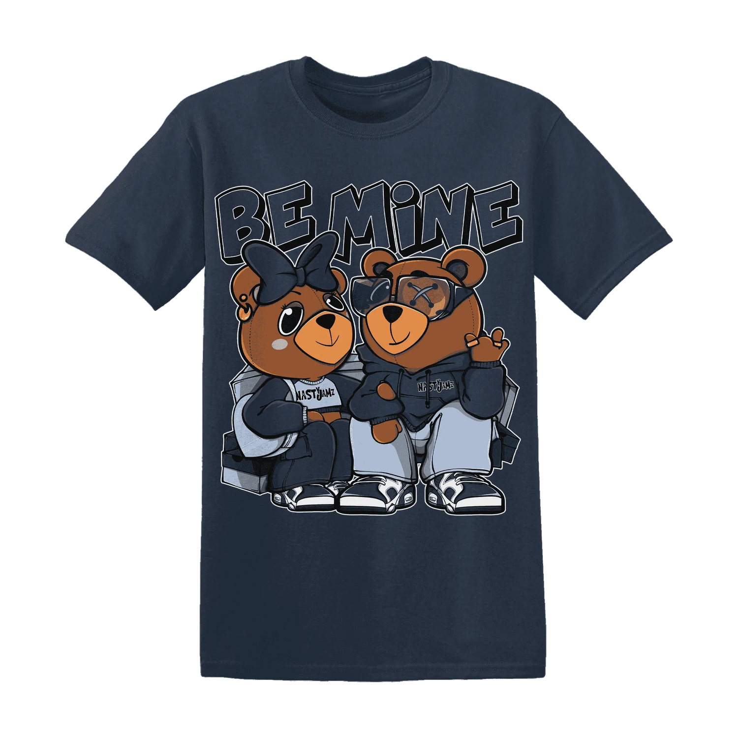 White-Navy-6s-T-Shirt-Match-Be-Mine-BER