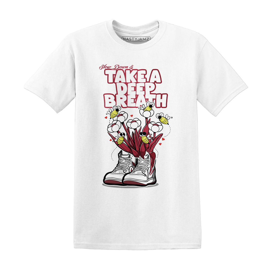 High 85 Metallic Burgundy 1s T Shirt Match Bee Sneaker - NastyJamz