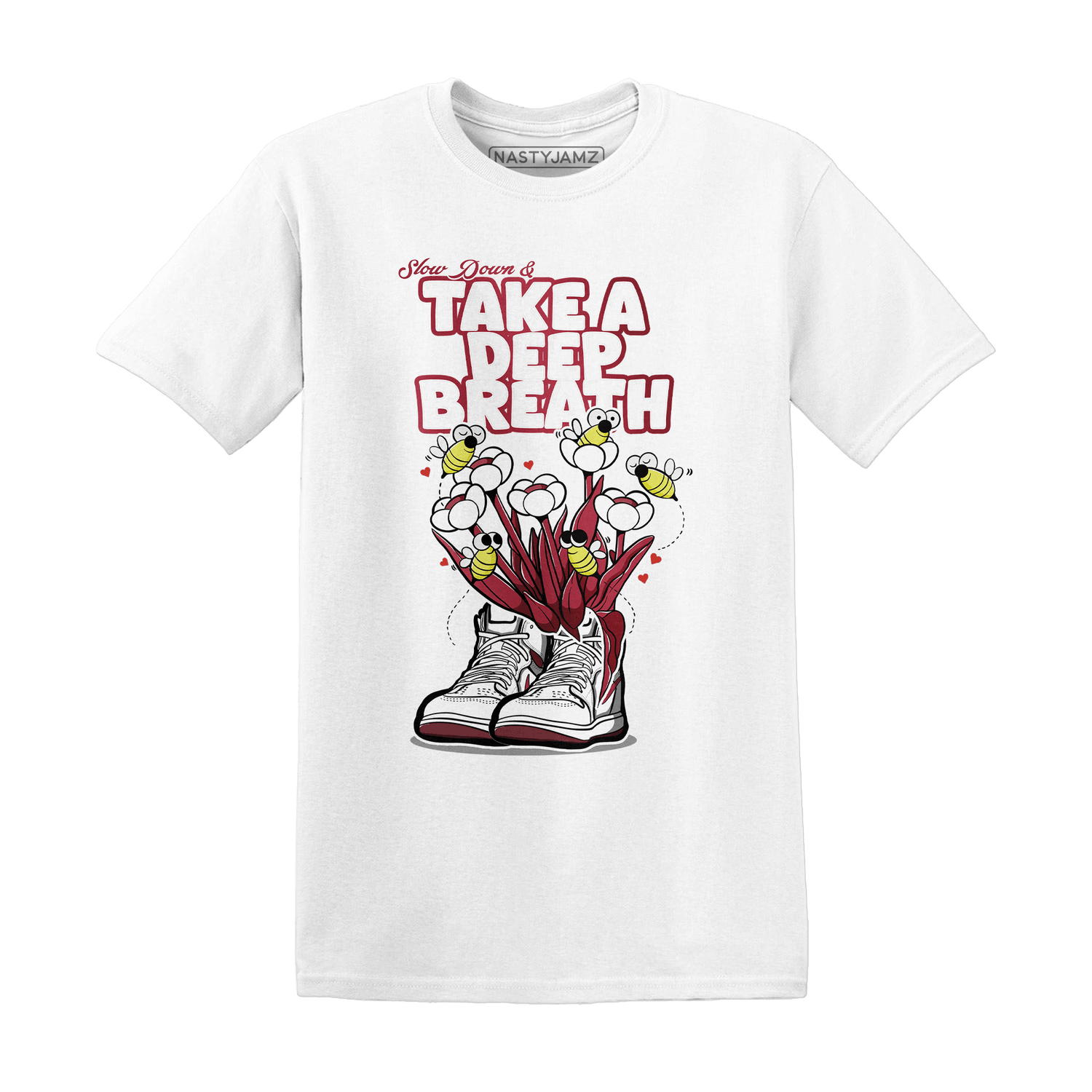 High 85 Metallic Burgundy 1s T Shirt Match Bee Sneaker - NastyJamz