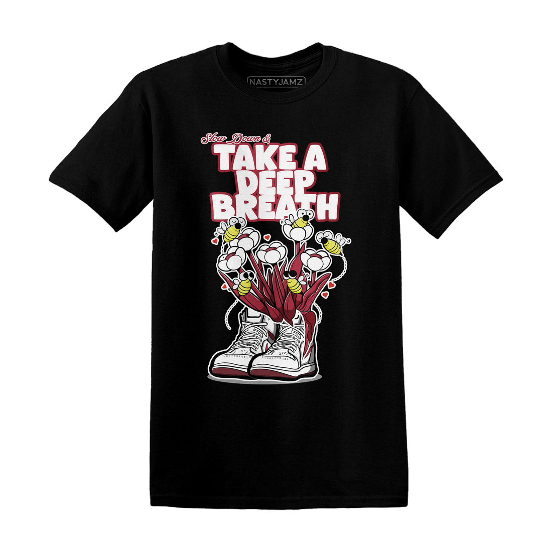 High 85 Metallic Burgundy 1s T Shirt Match Bee Sneaker - NastyJamz