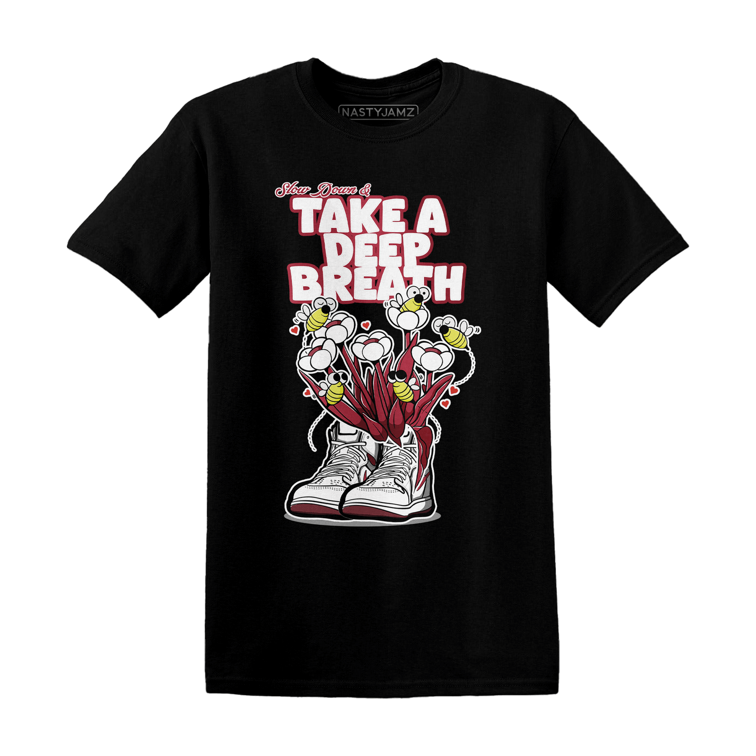 High 85 Metallic Burgundy 1s T Shirt Match Bee Sneaker - NastyJamz