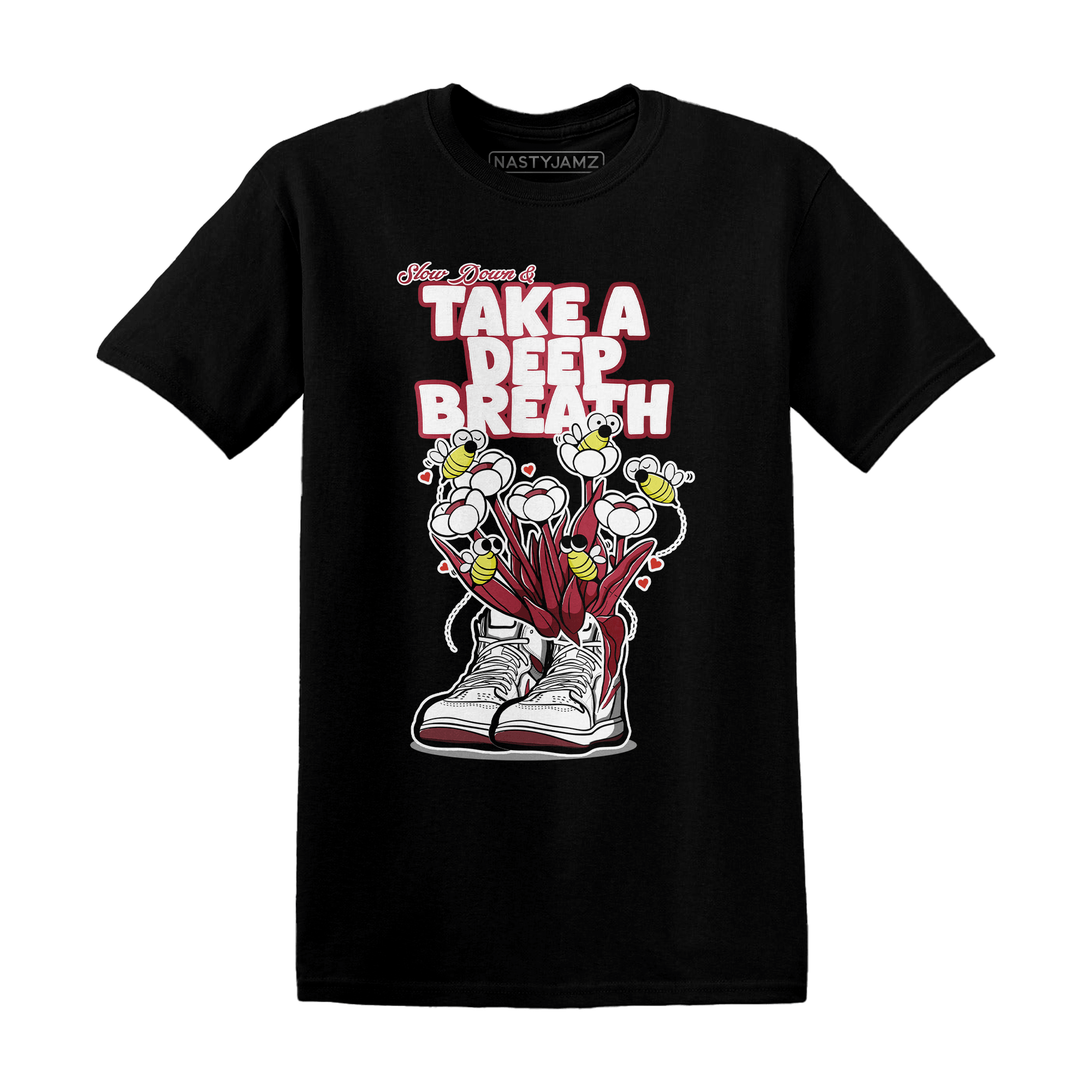 High 85 Metallic Burgundy 1s T Shirt Match Bee Sneaker - NastyJamz