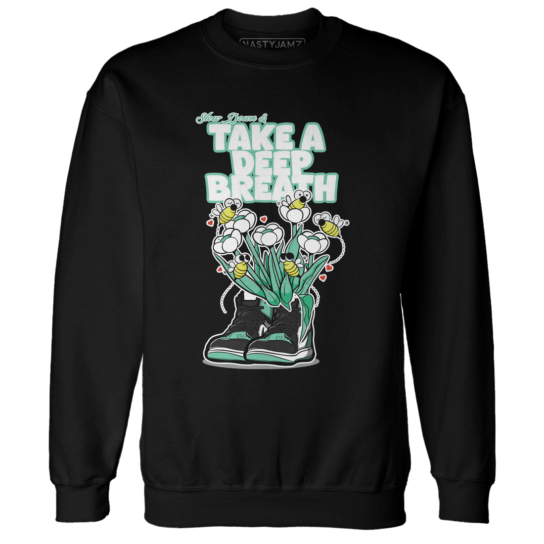 High OG Green Glow 1s Sweatshirt Match Bee Sneaker - NastyJamz