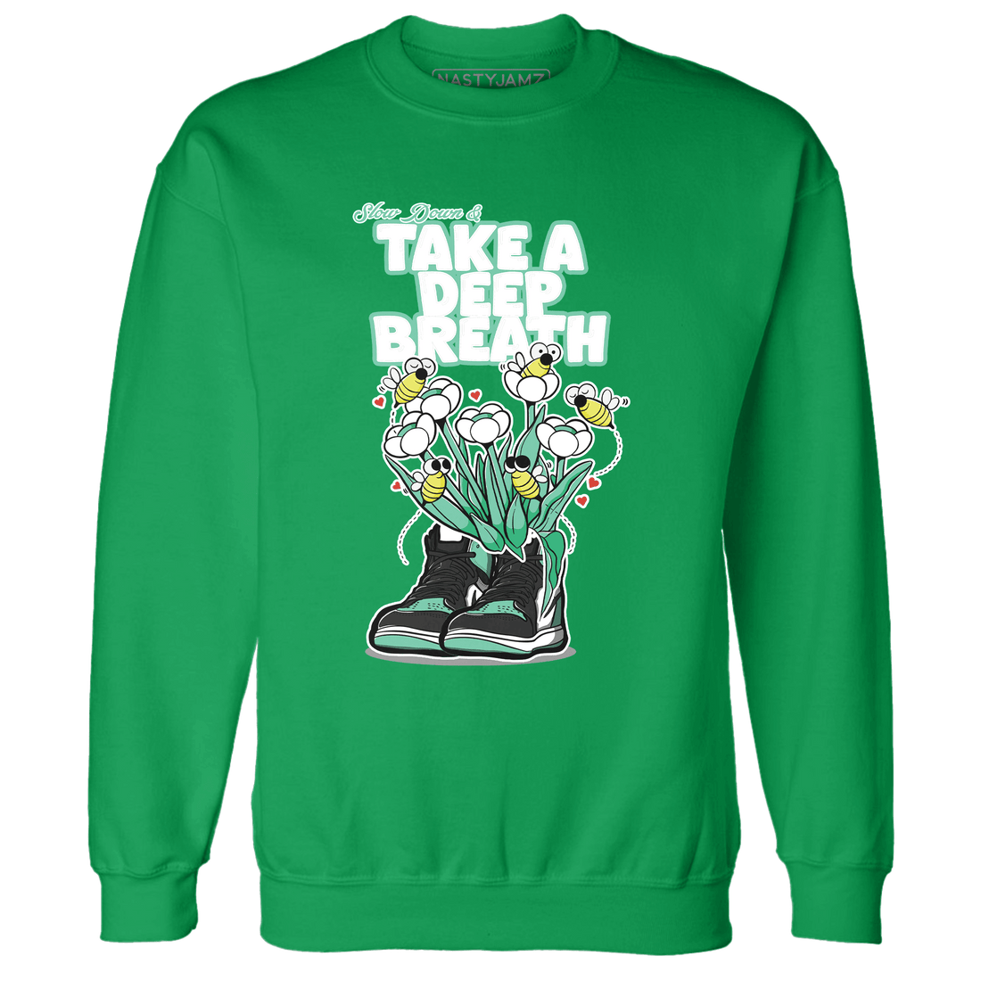 High OG Green Glow 1s Sweatshirt Match Bee Sneaker - NastyJamz