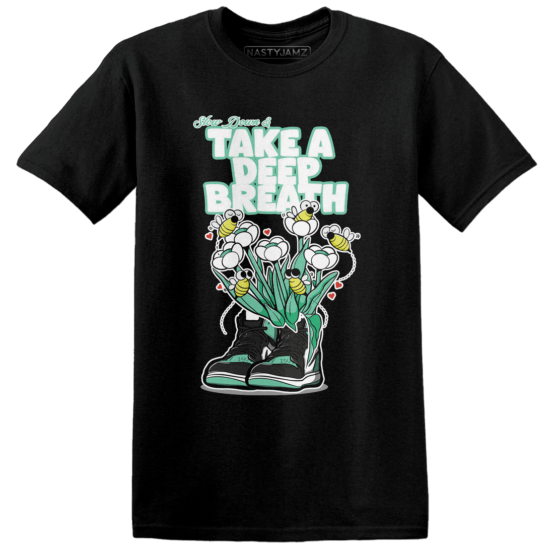 High OG Green Glow 1s T Shirt Match Bee Sneaker - NastyJamz
