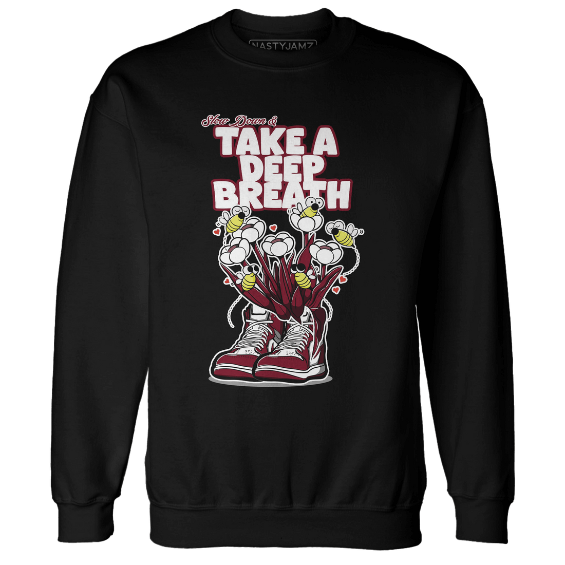 High White Team Red 1s Sweatshirt Match Bee Sneaker - NastyJamz