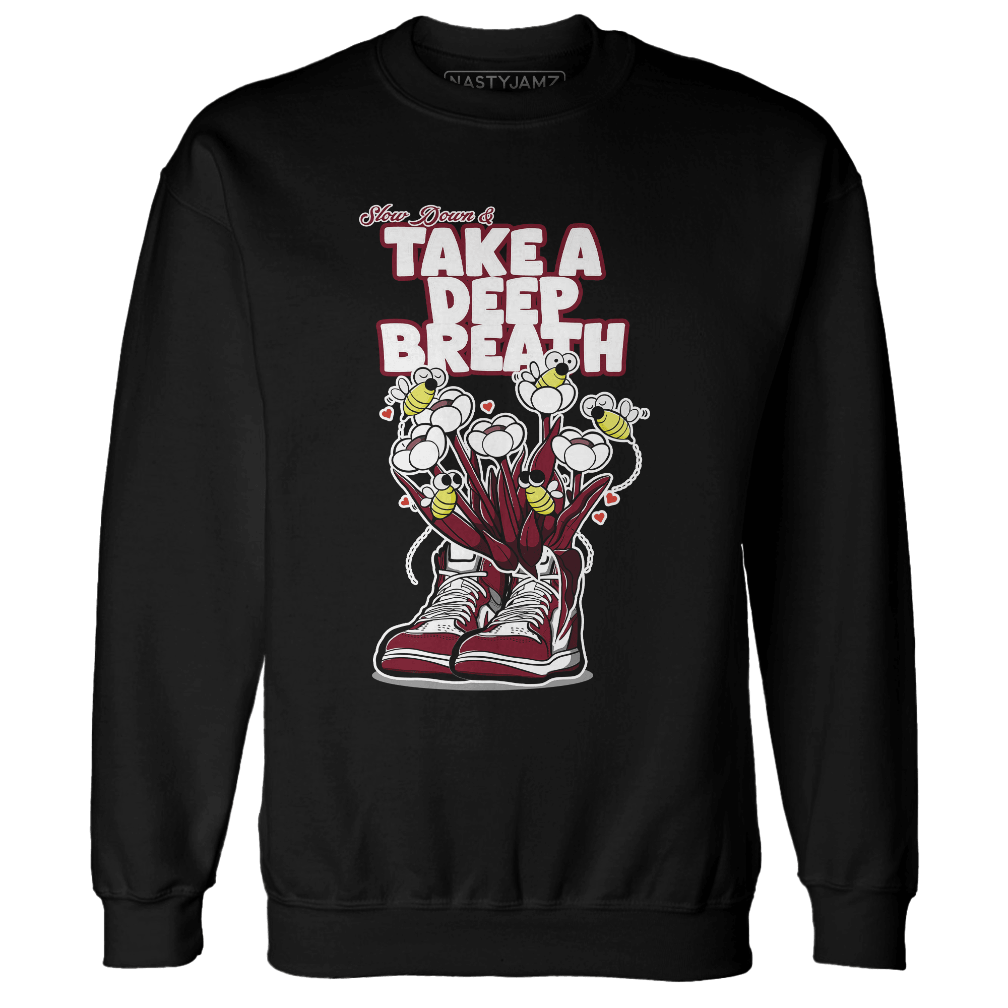 High White Team Red 1s Sweatshirt Match Bee Sneaker - NastyJamz