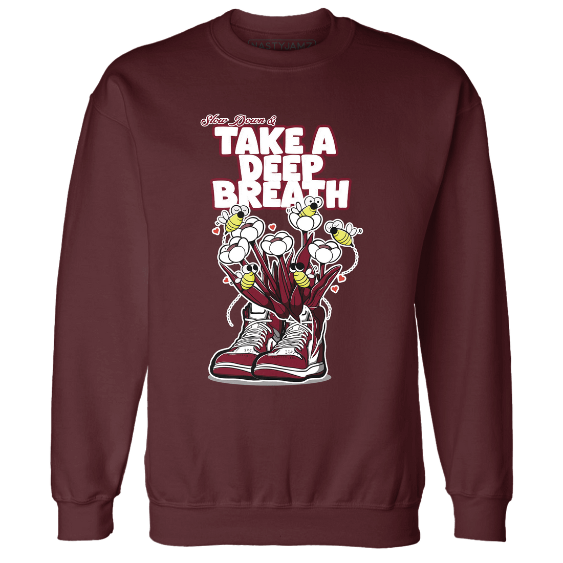 High White Team Red 1s Sweatshirt Match Bee Sneaker - NastyJamz