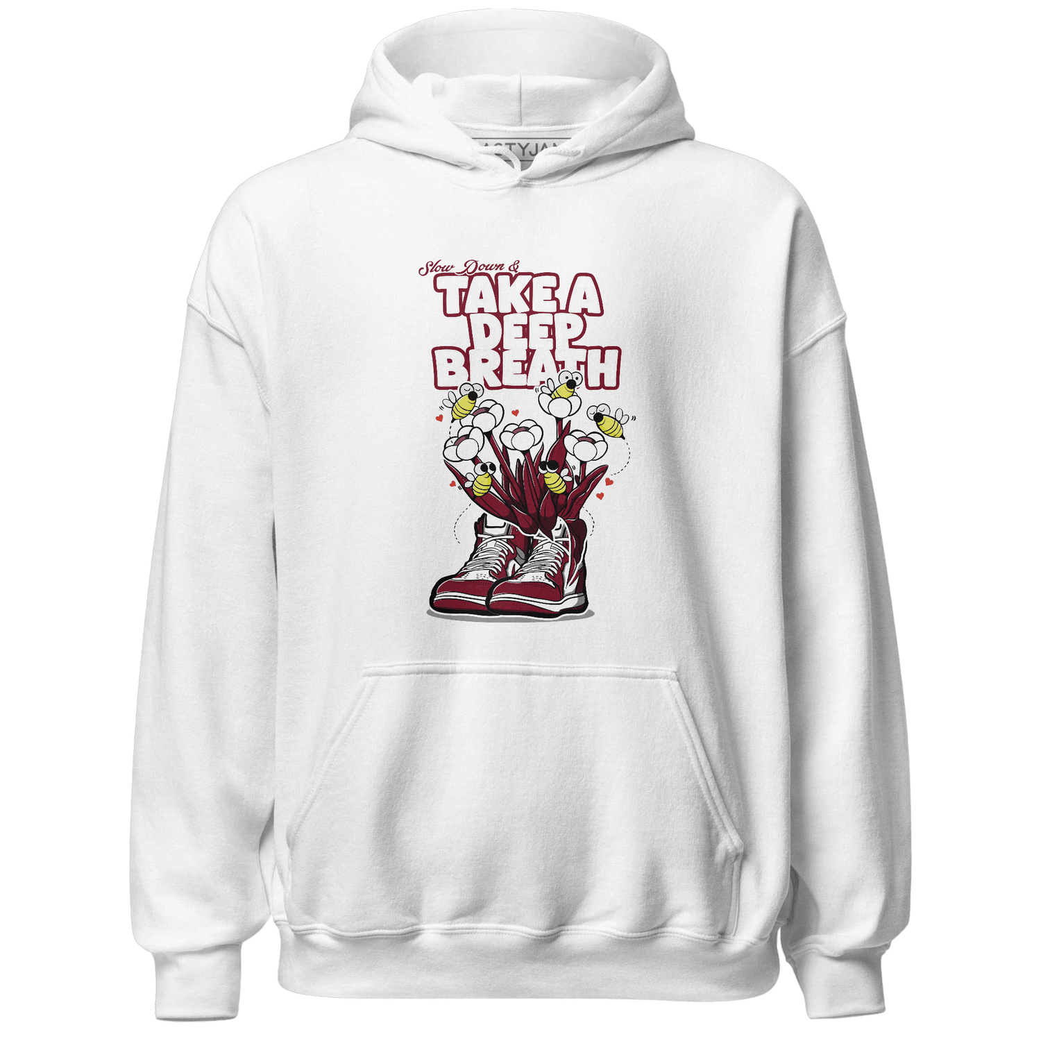 High White Team Red 1s Hoodie Match Bee Sneaker - NastyJamz