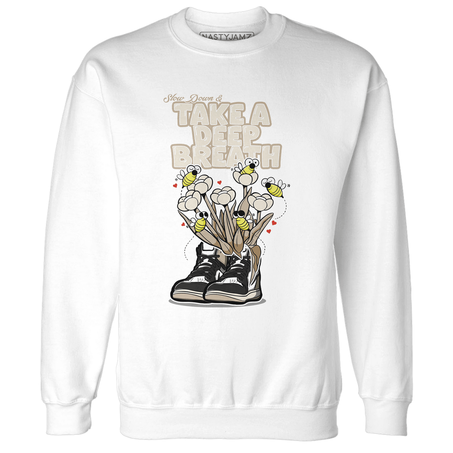 Latte 1s Sweatshirt Match Bee Sneaker - NastyJamz