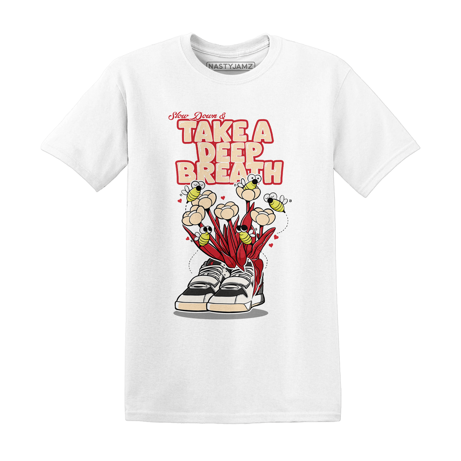 Jumman Jack University Red T Shirt Match Bee Sneaker - NastyJamz