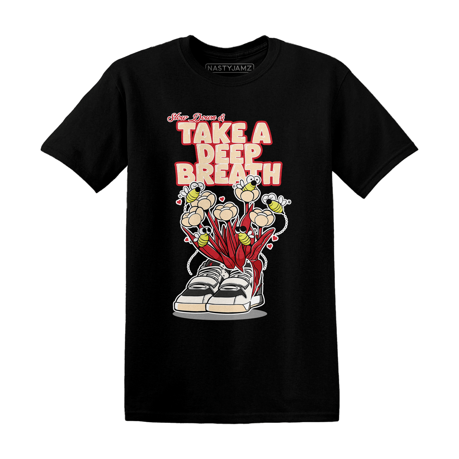 Jumman Jack University Red T Shirt Match Bee Sneaker - NastyJamz