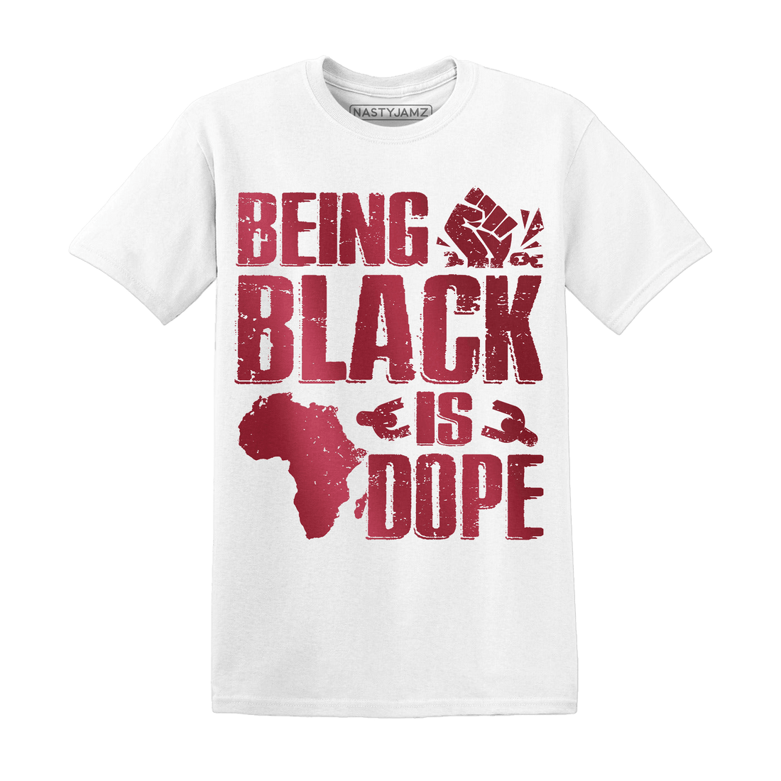 High 85 Metallic Burgundy 1s T Shirt Match Being Black Is Dope - NastyJamz