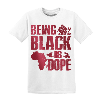 High 85 Metallic Burgundy 1s T Shirt Match Being Black Is Dope - NastyJamz