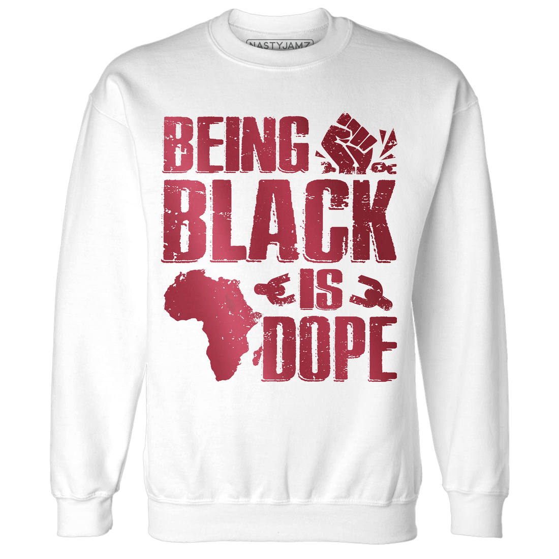 High 85 Metallic Burgundy 1s Sweatshirt Match Being Black Is Dope - NastyJamz