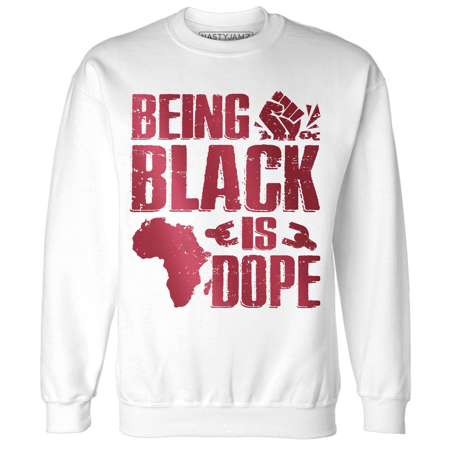 High 85 Metallic Burgundy 1s Sweatshirt Match Being Black Is Dope - NastyJamz