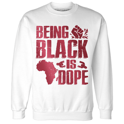 High 85 Metallic Burgundy 1s Sweatshirt Match Being Black Is Dope - NastyJamz