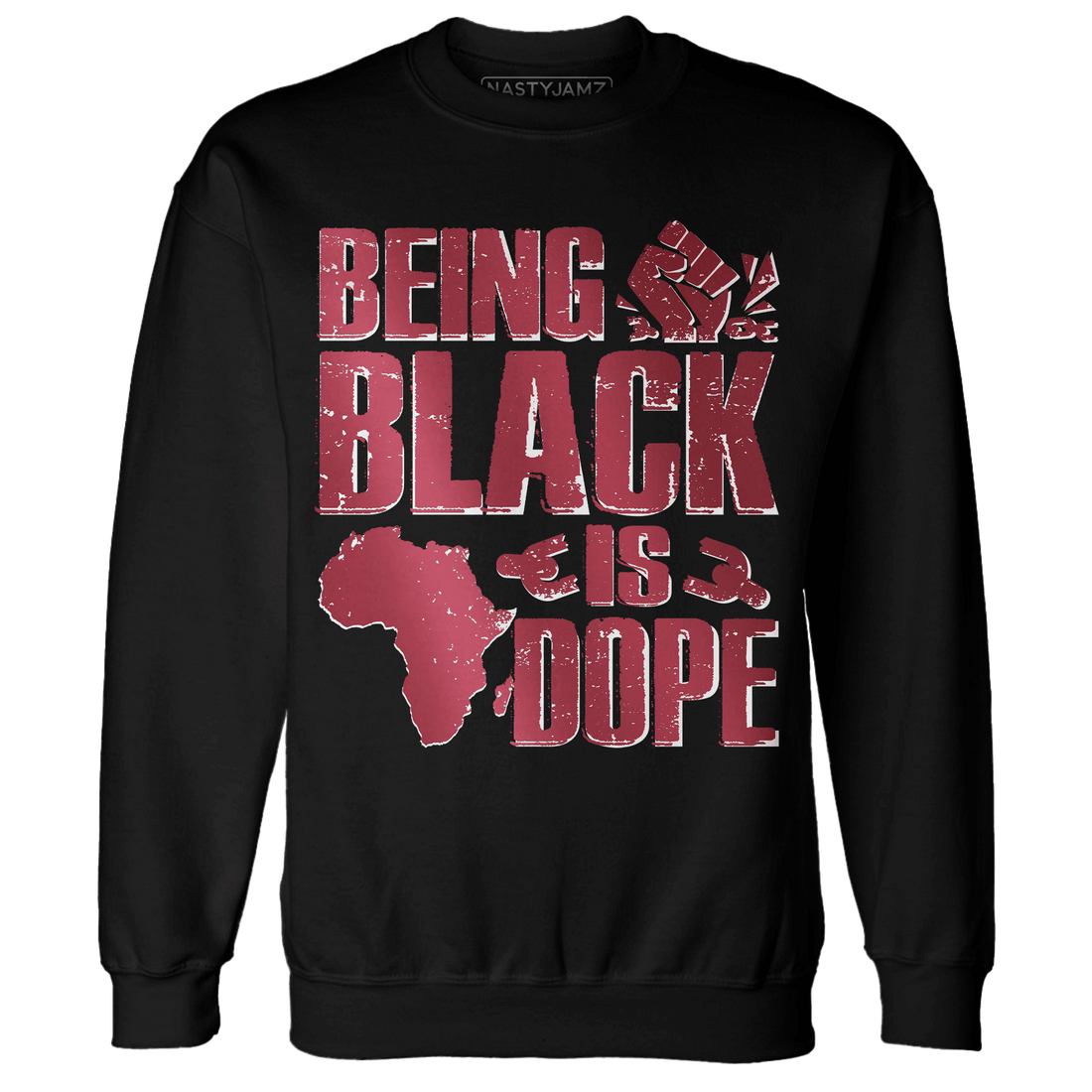 High 85 Metallic Burgundy 1s Sweatshirt Match Being Black Is Dope - NastyJamz