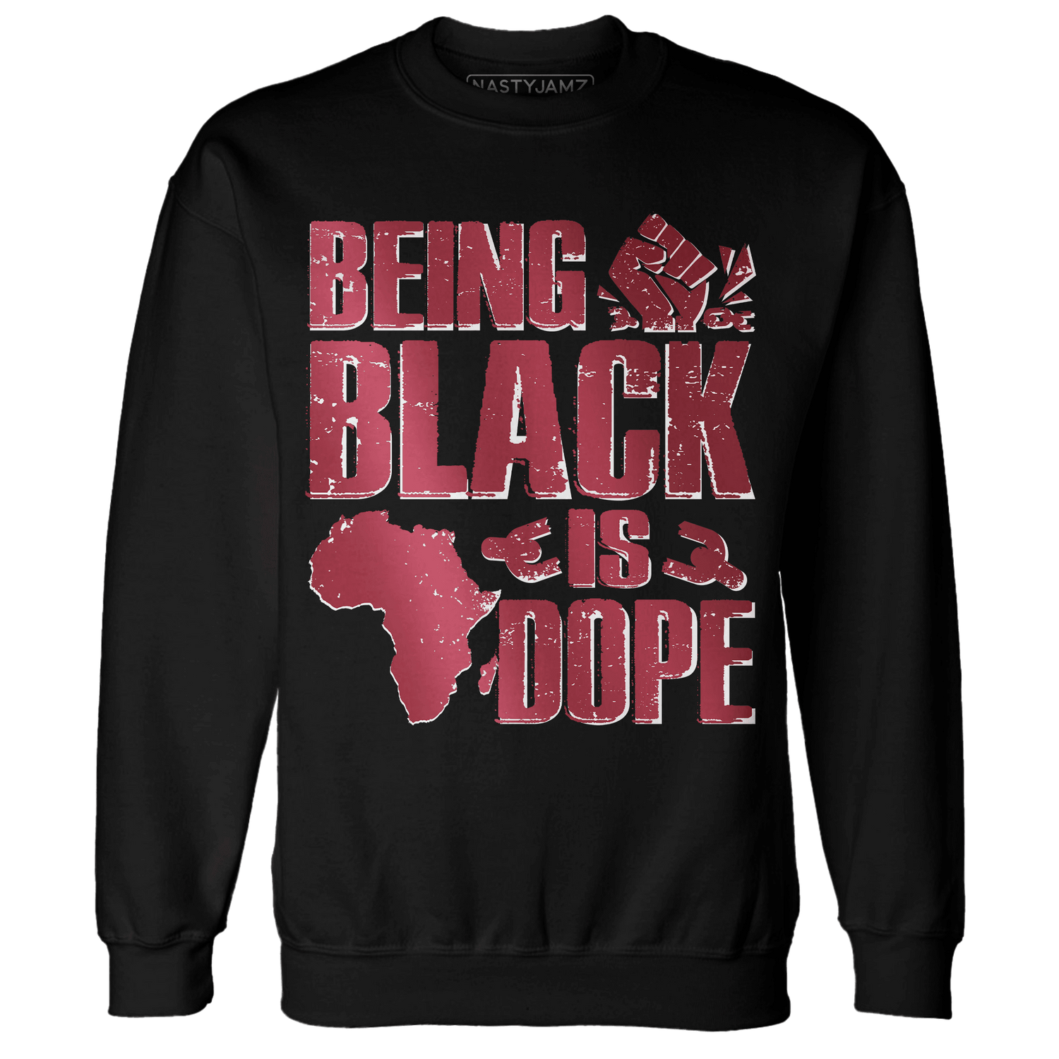 High 85 Metallic Burgundy 1s Sweatshirt Match Being Black Is Dope - NastyJamz