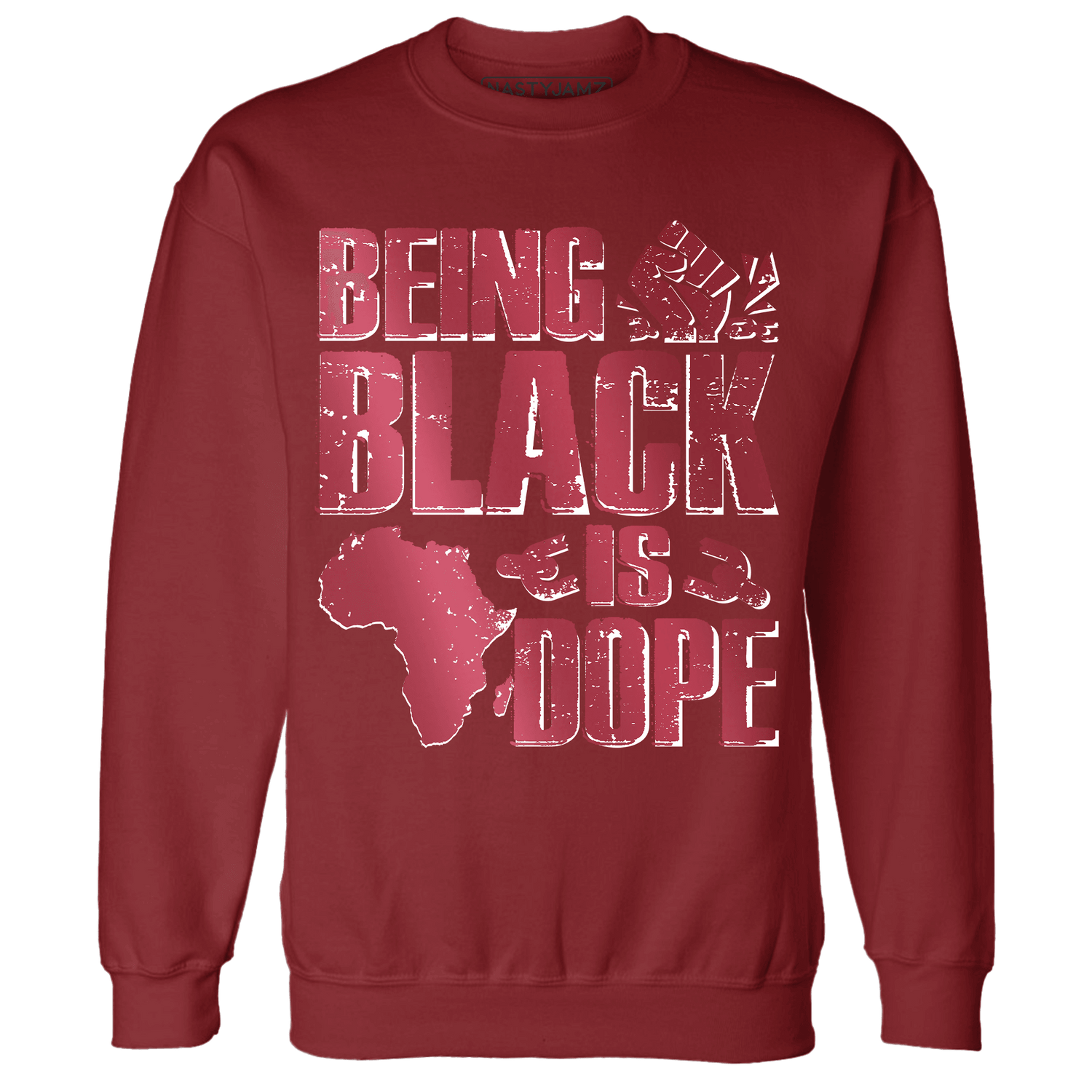 High 85 Metallic Burgundy 1s Sweatshirt Match Being Black Is Dope - NastyJamz