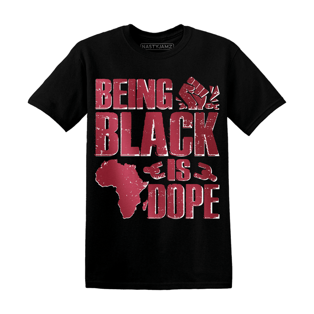 High 85 Metallic Burgundy 1s T Shirt Match Being Black Is Dope - NastyJamz
