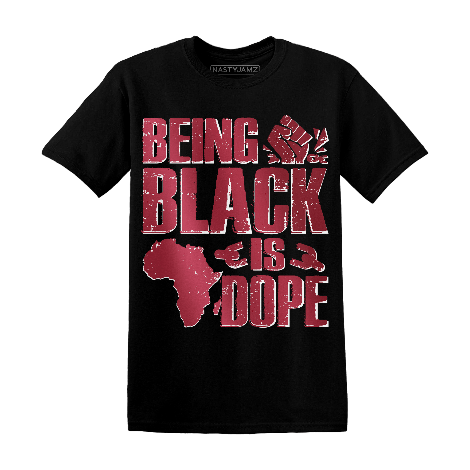 High 85 Metallic Burgundy 1s T Shirt Match Being Black Is Dope - NastyJamz