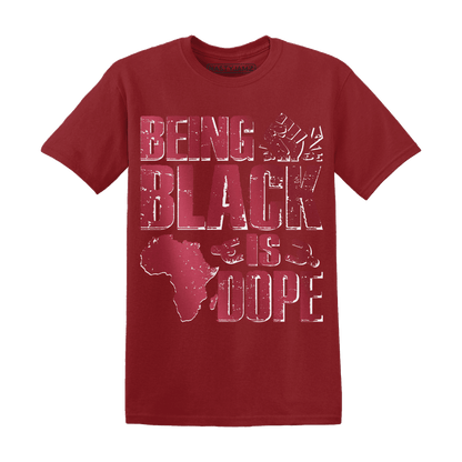 High 85 Metallic Burgundy 1s T Shirt Match Being Black Is Dope - NastyJamz