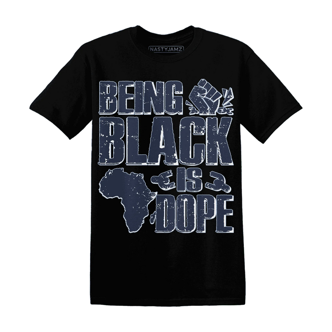 White-Navy-6s-T-Shirt-Match-Being-Black-Is-Dope
