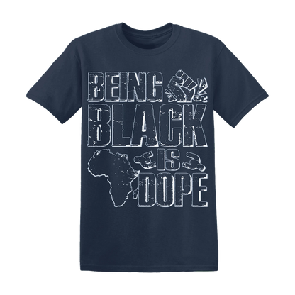 White-Navy-6s-T-Shirt-Match-Being-Black-Is-Dope