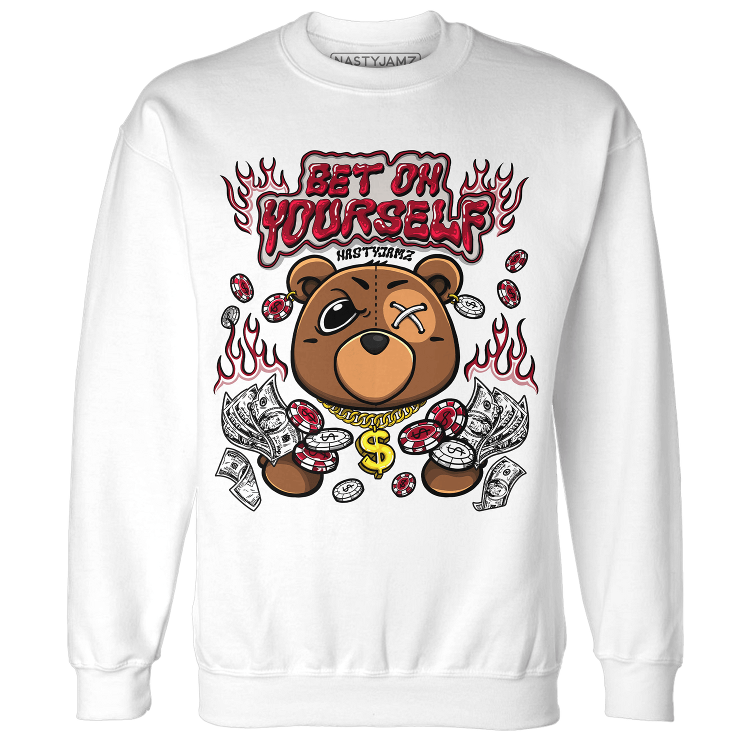 Retro Red Taxi 12s Sweatshirt Match Bet On Yourself BER - NastyJamz
