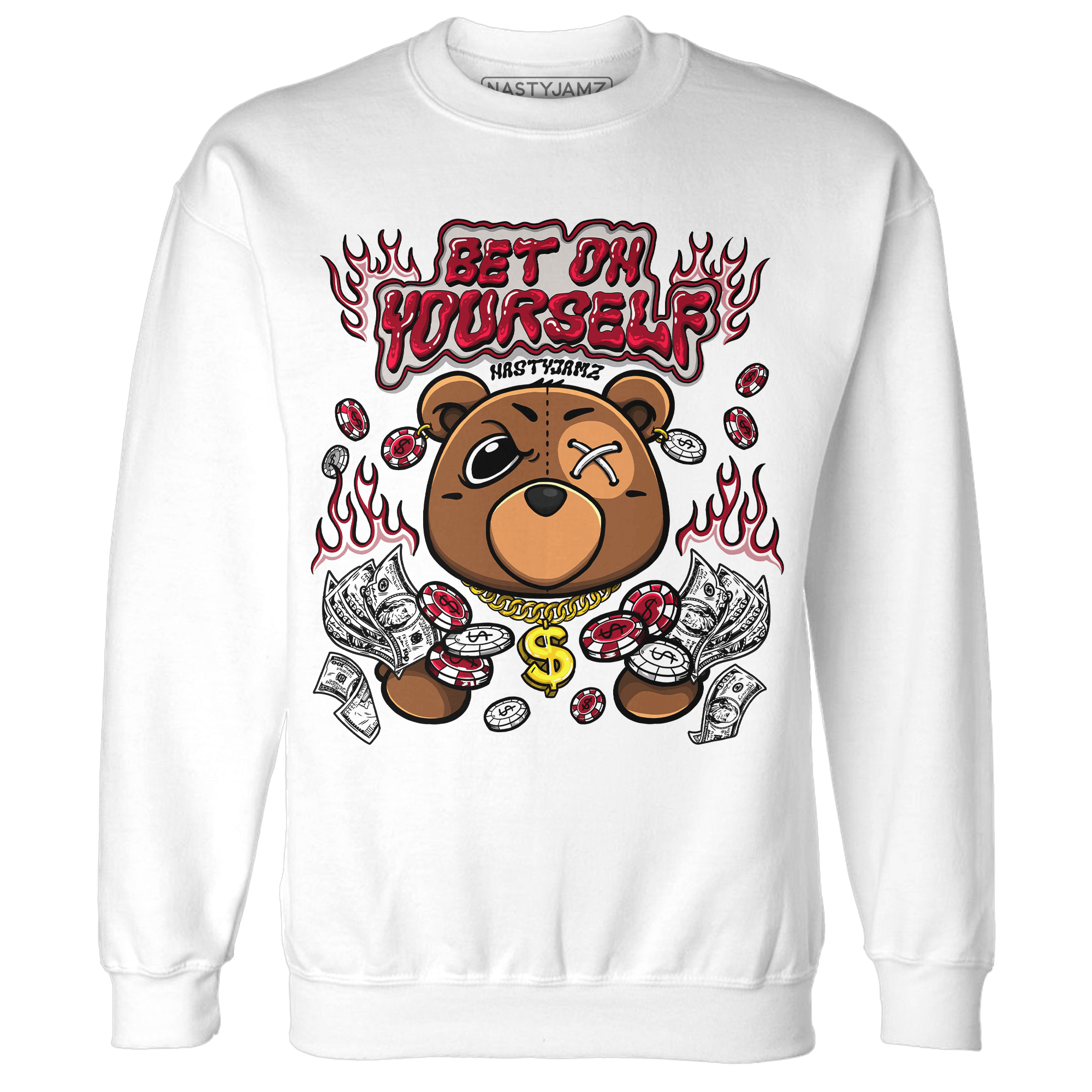 Retro Red Taxi 12s Sweatshirt Match Bet On Yourself BER - NastyJamz
