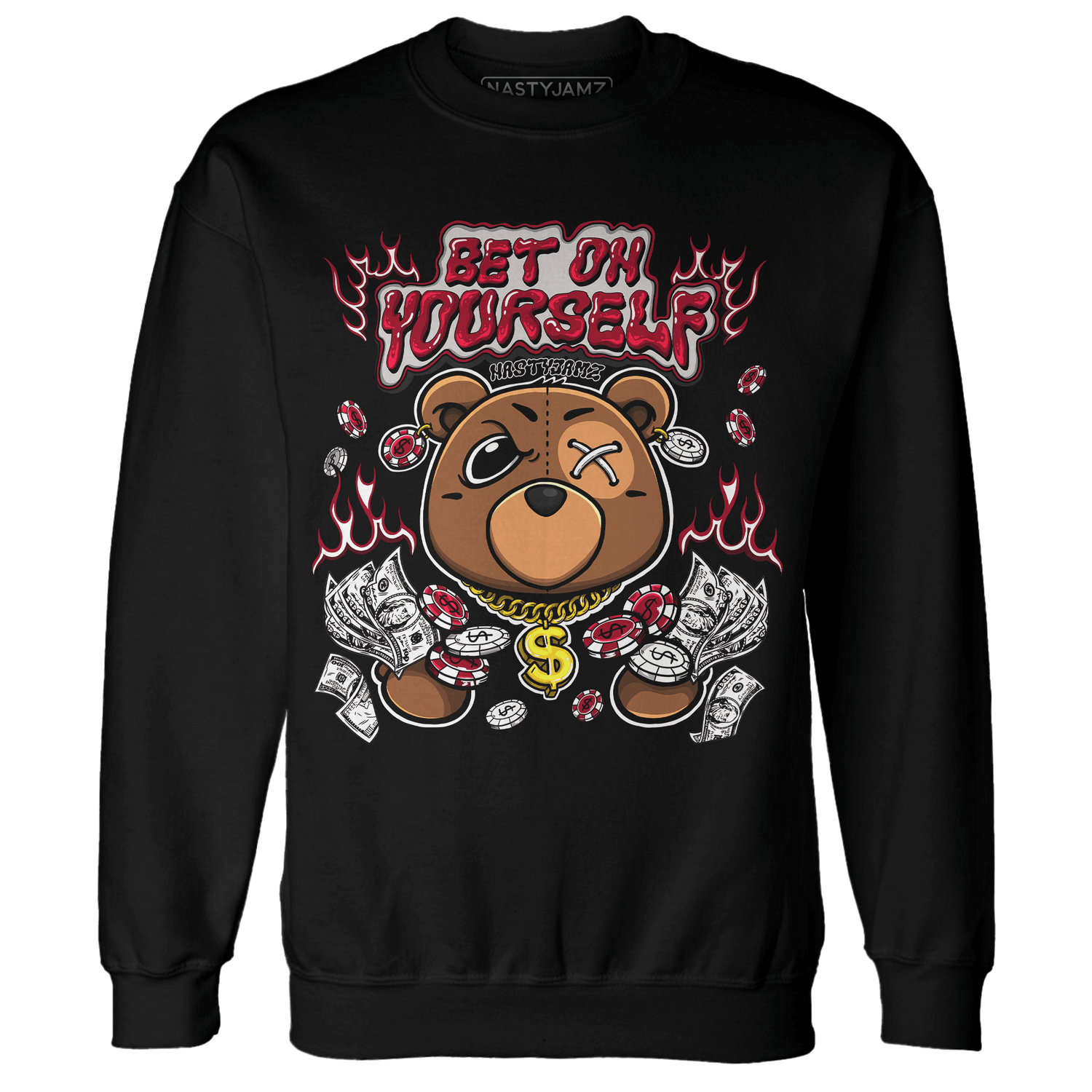 Retro Red Taxi 12s Sweatshirt Match Bet On Yourself BER - NastyJamz